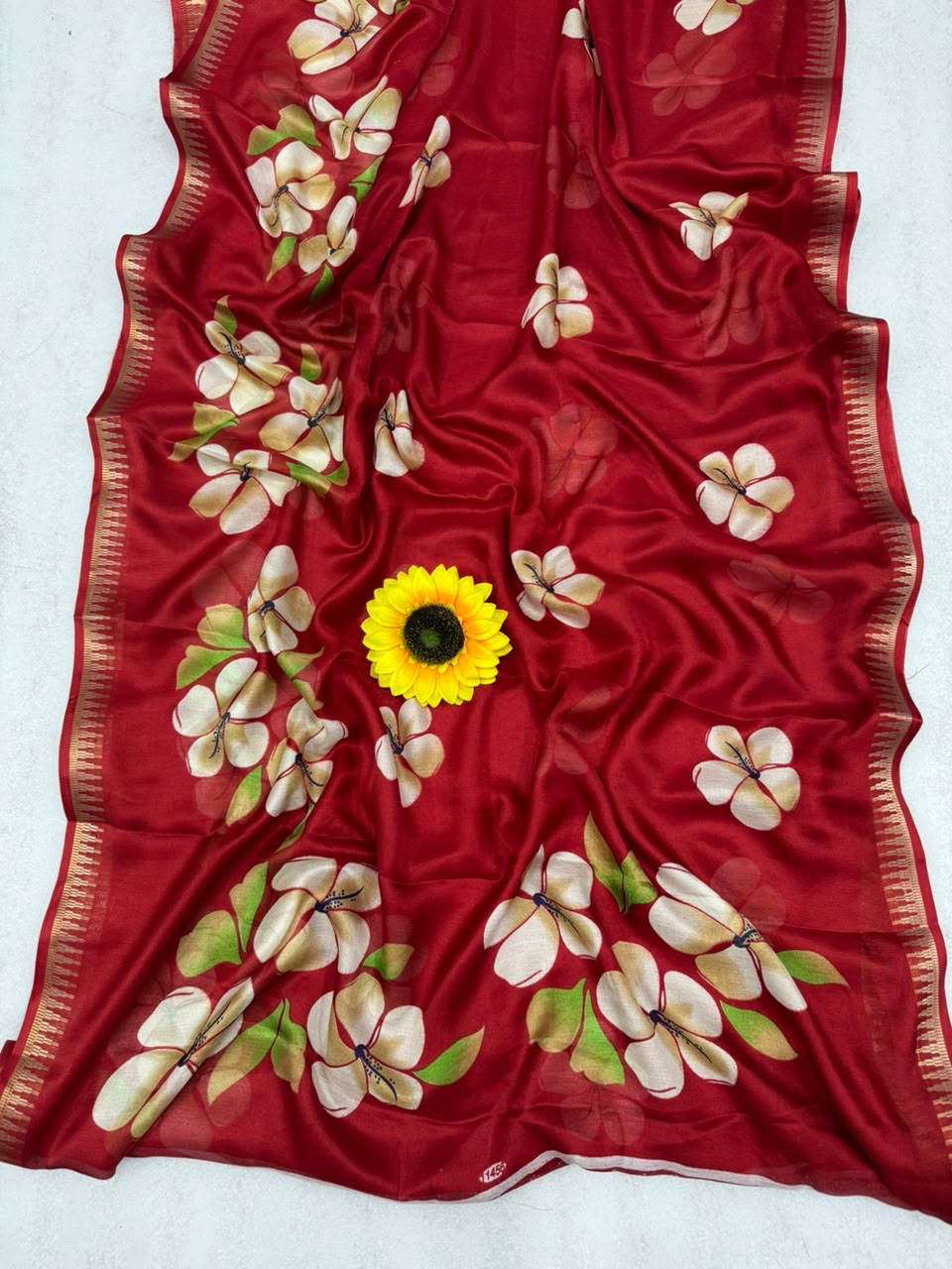 RCS-216 Red Unstitched blouse