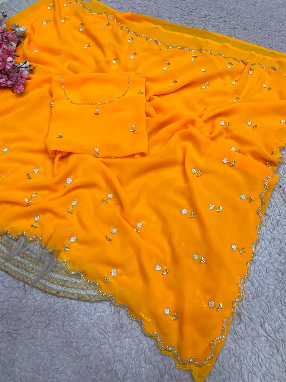 RCS -225 Yellow Unstitched blouse