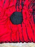 RCS -233 Red Unstitched black blouse