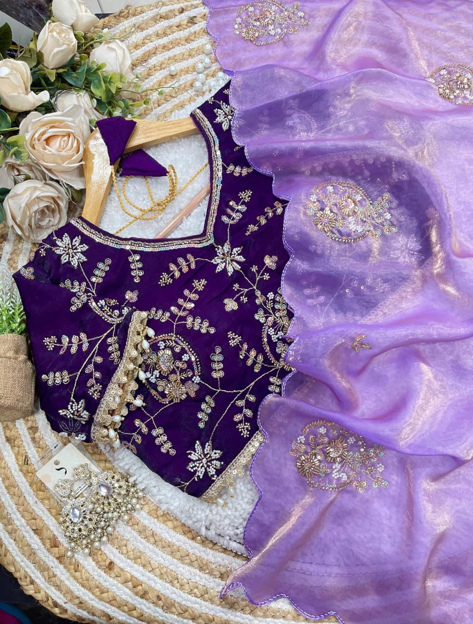 RCS-042 Lavender Free size blouse up to xl-42