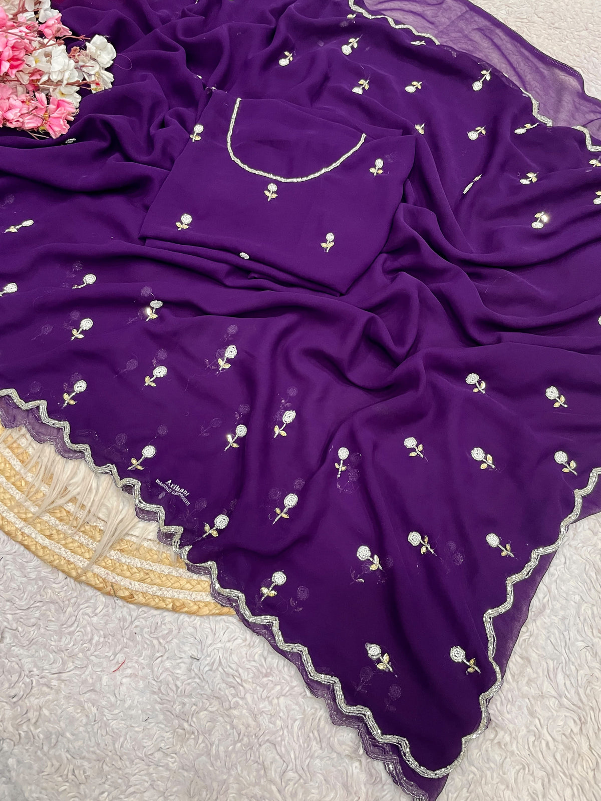 RCS -225 Volilet Unstitched blouse