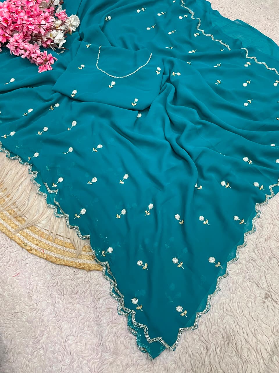 RCS -225 Sky blue Unstitched blouse