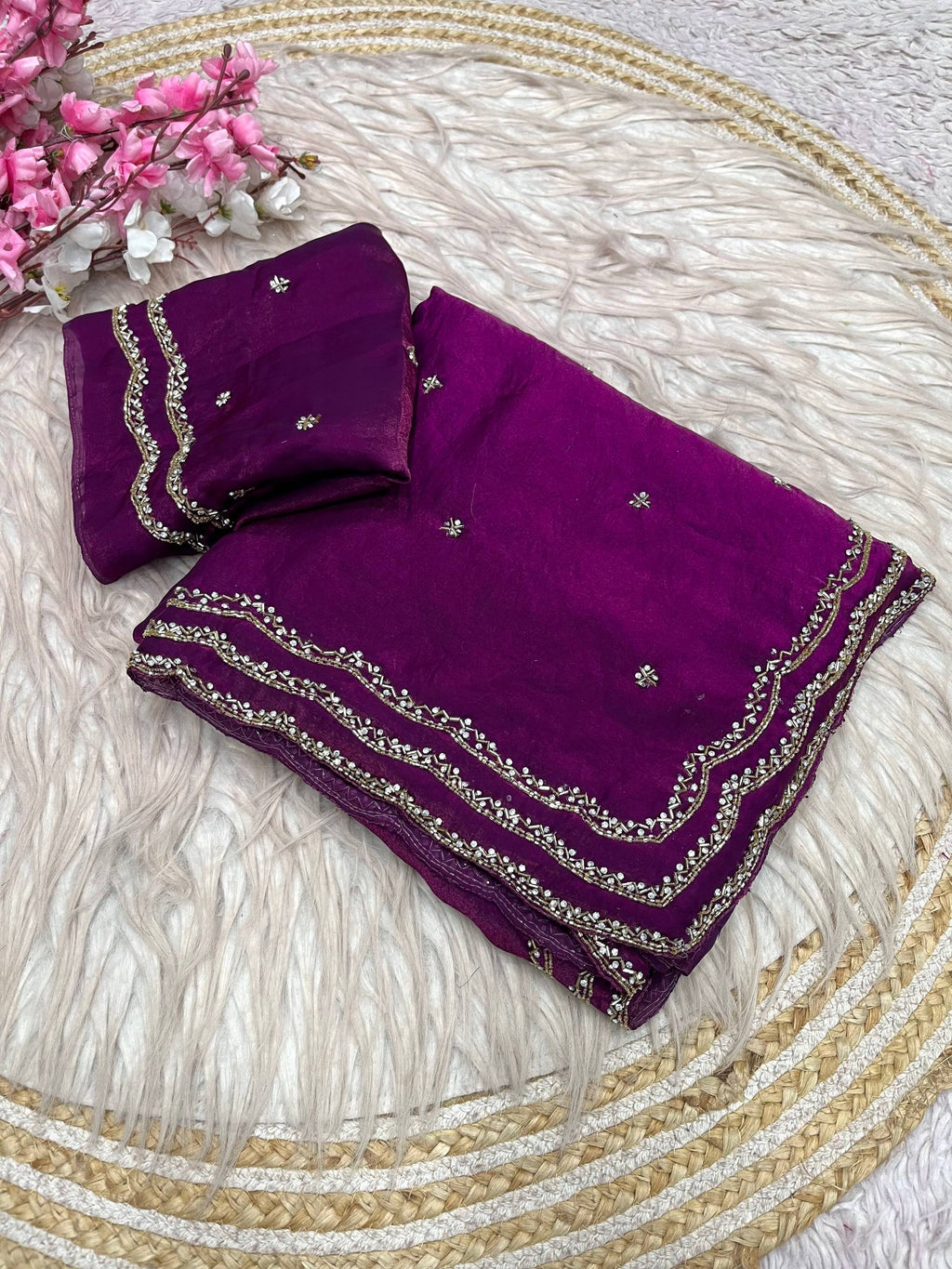 RCS-200 Wine Unstitched blouse