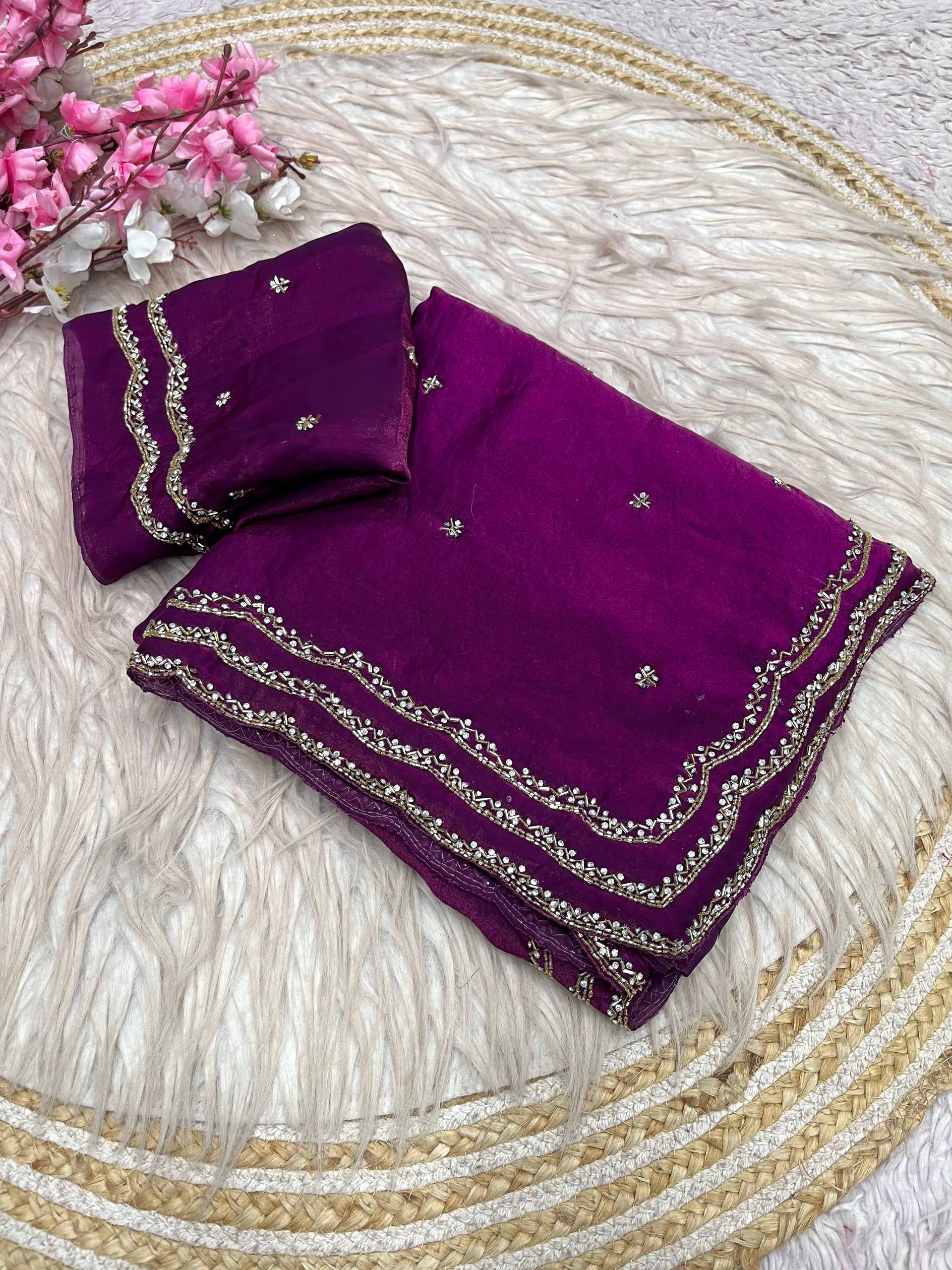 RCS-200 Wine Unstitched blouse