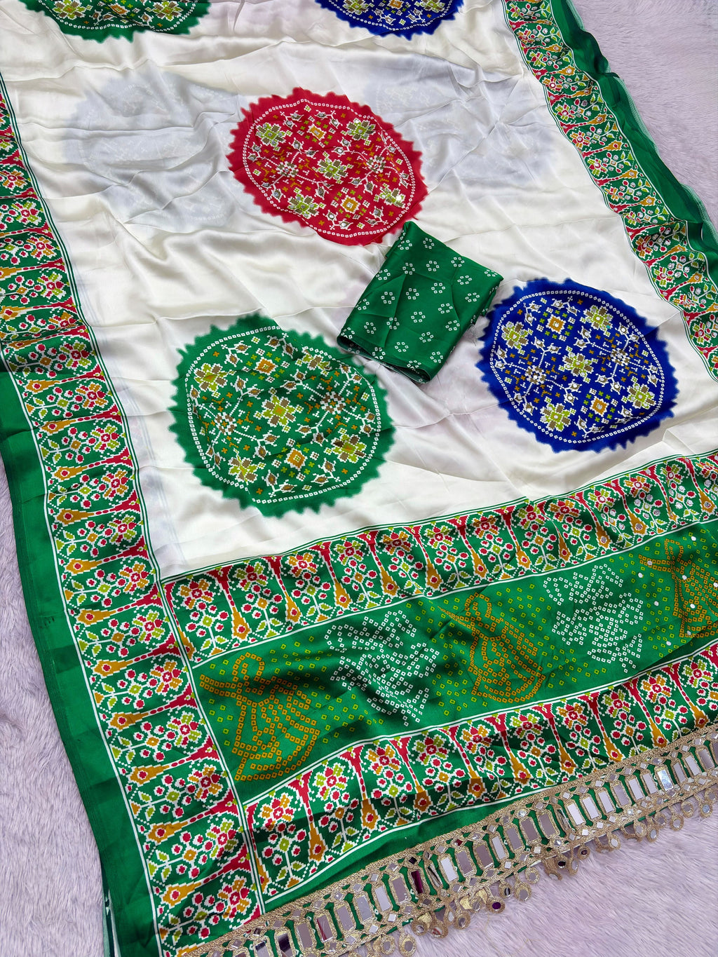 RCS-196 Green Unstitched blouse